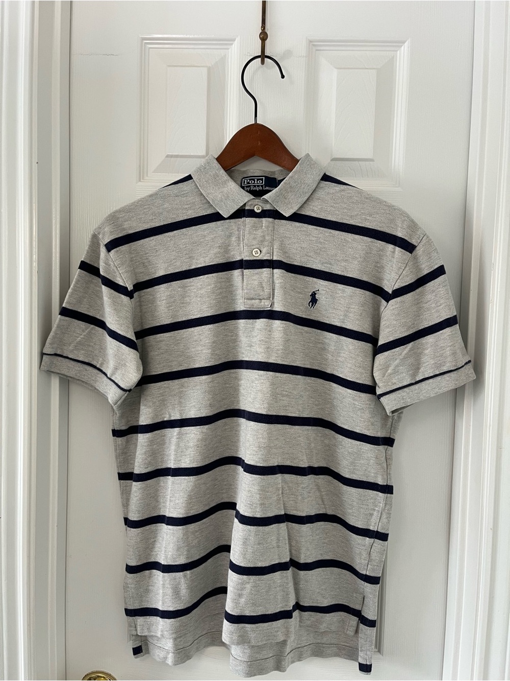 Vintage Polo Ralph Lauren logo embroidered striped polo shirt short sleeve